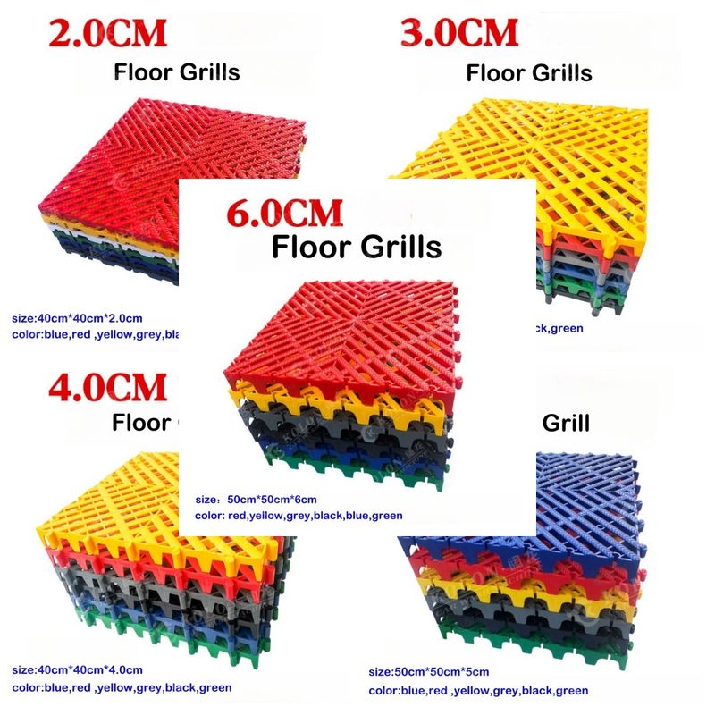 พลาสติก PP Interlocking Garage Floor Tile 2.0cm 3.0cm 4.0cm 5.0cm 6.0cm